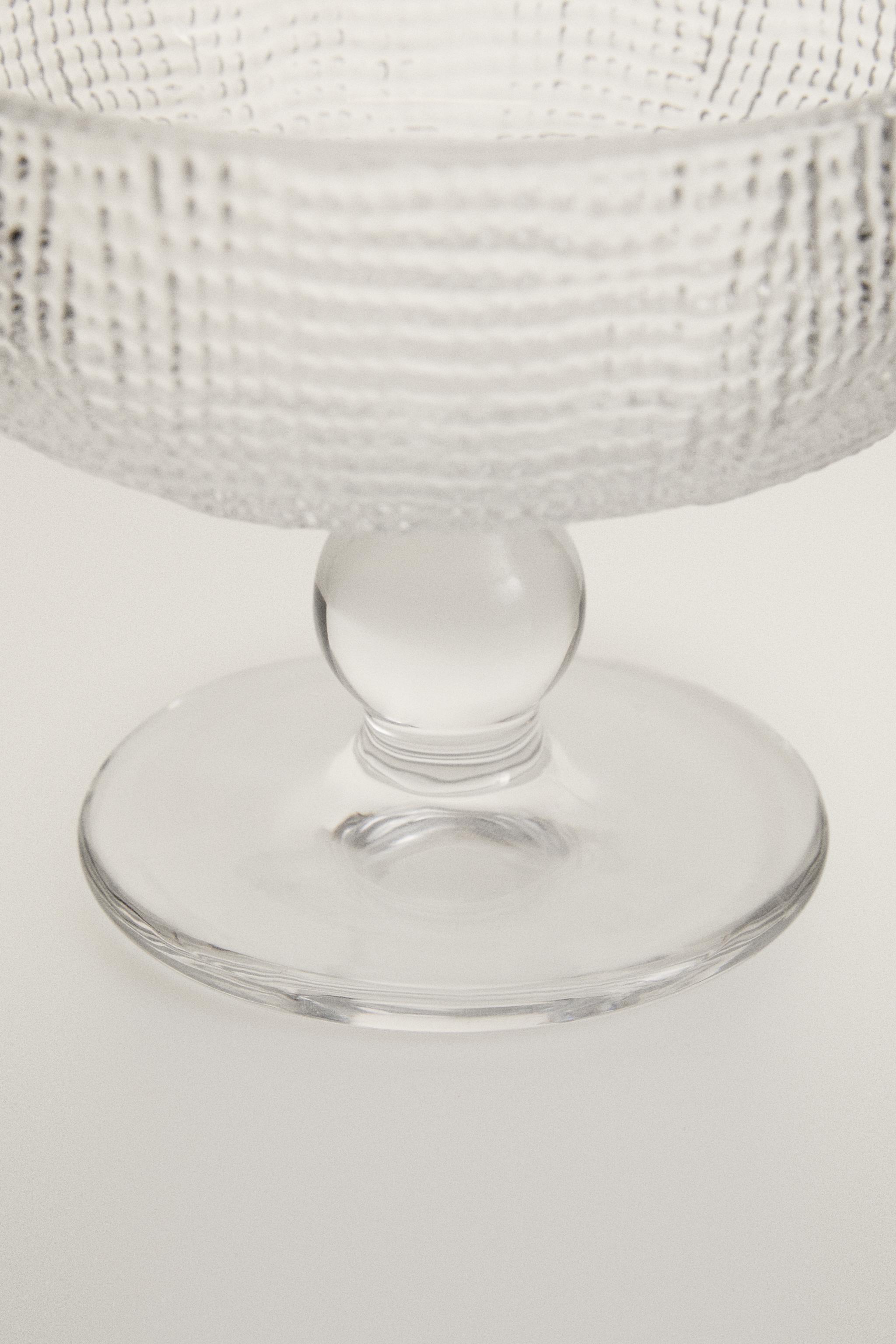 COUPE À DESSERT EN VERRE EN RELIEF