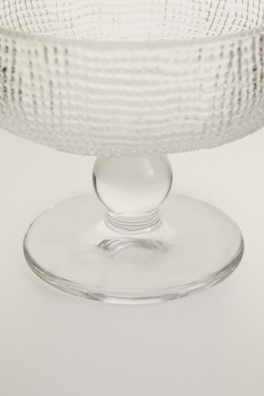COUPE À DESSERT EN VERRE EN RELIEF - Transparent de Zara - Image 3