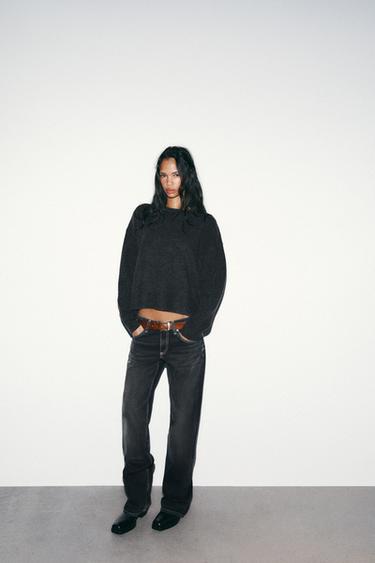 SOFT-TOUCH KNIT JUMPER - Dark grey marl by Zara - Image 0