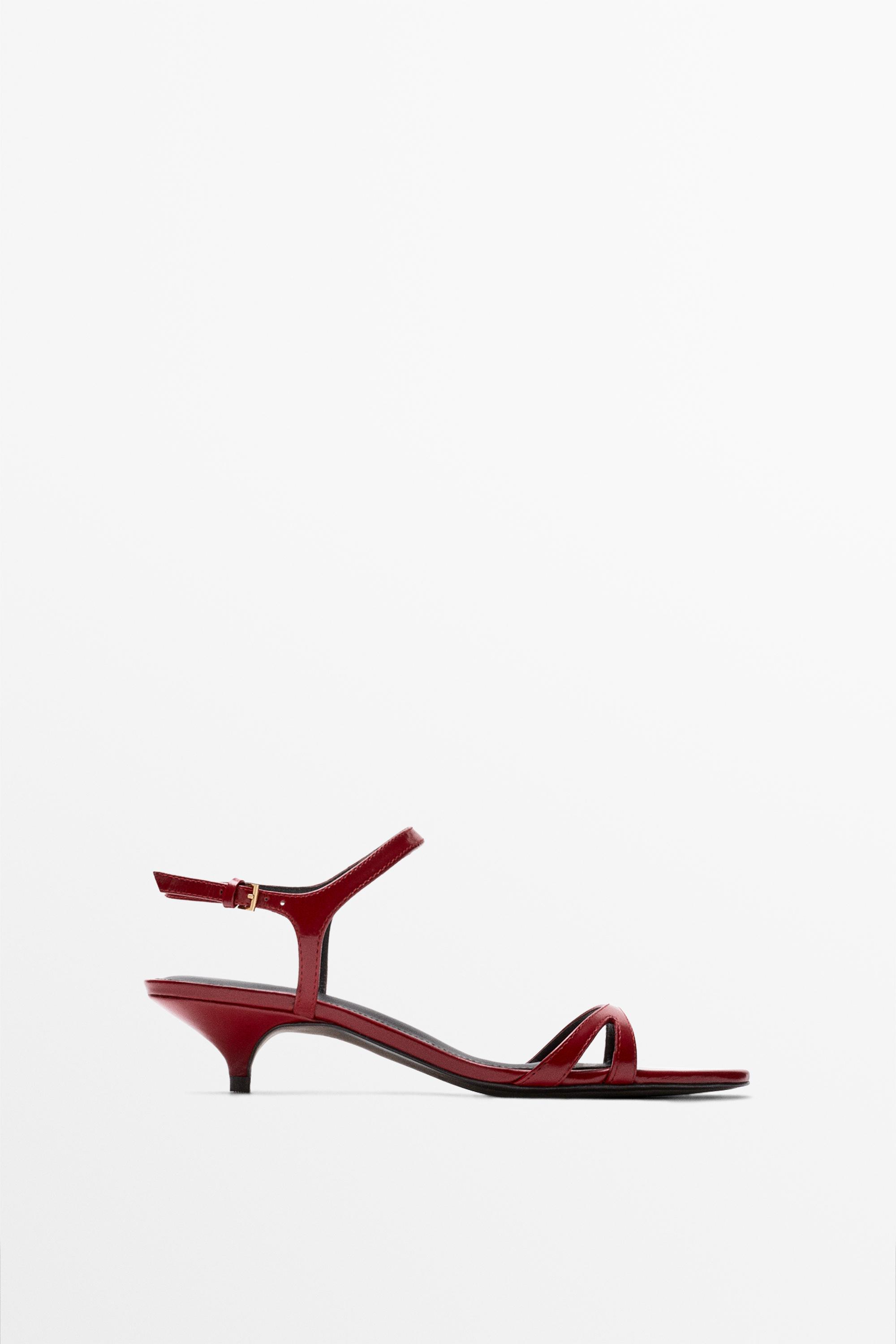 Low-heel leather sandal - MADE IN SPAIN — Red