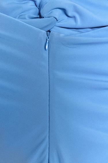 ROBE BUSTIER AJOURÉE - Bleu de Zara - Image 8