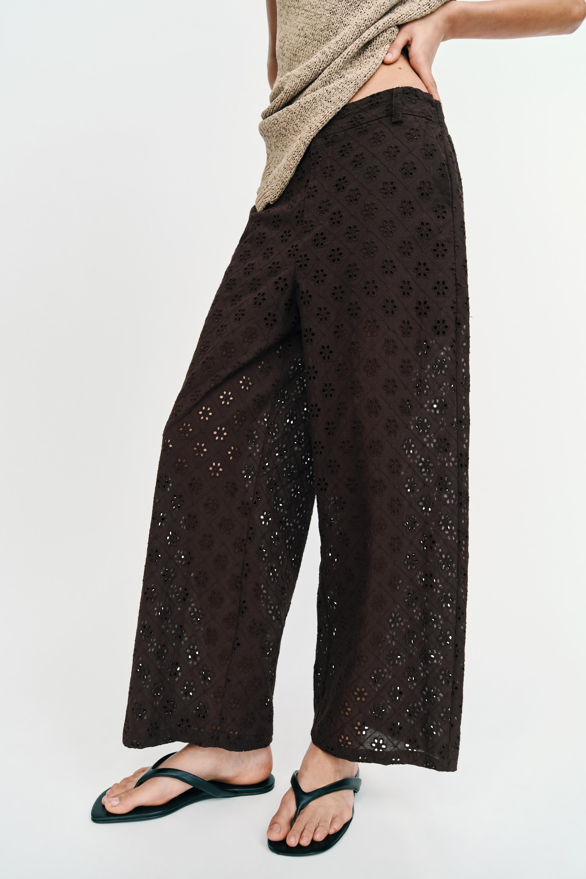 FİSTO İŞLEMELİ CULOTTE PANTOLON - Görsel 2