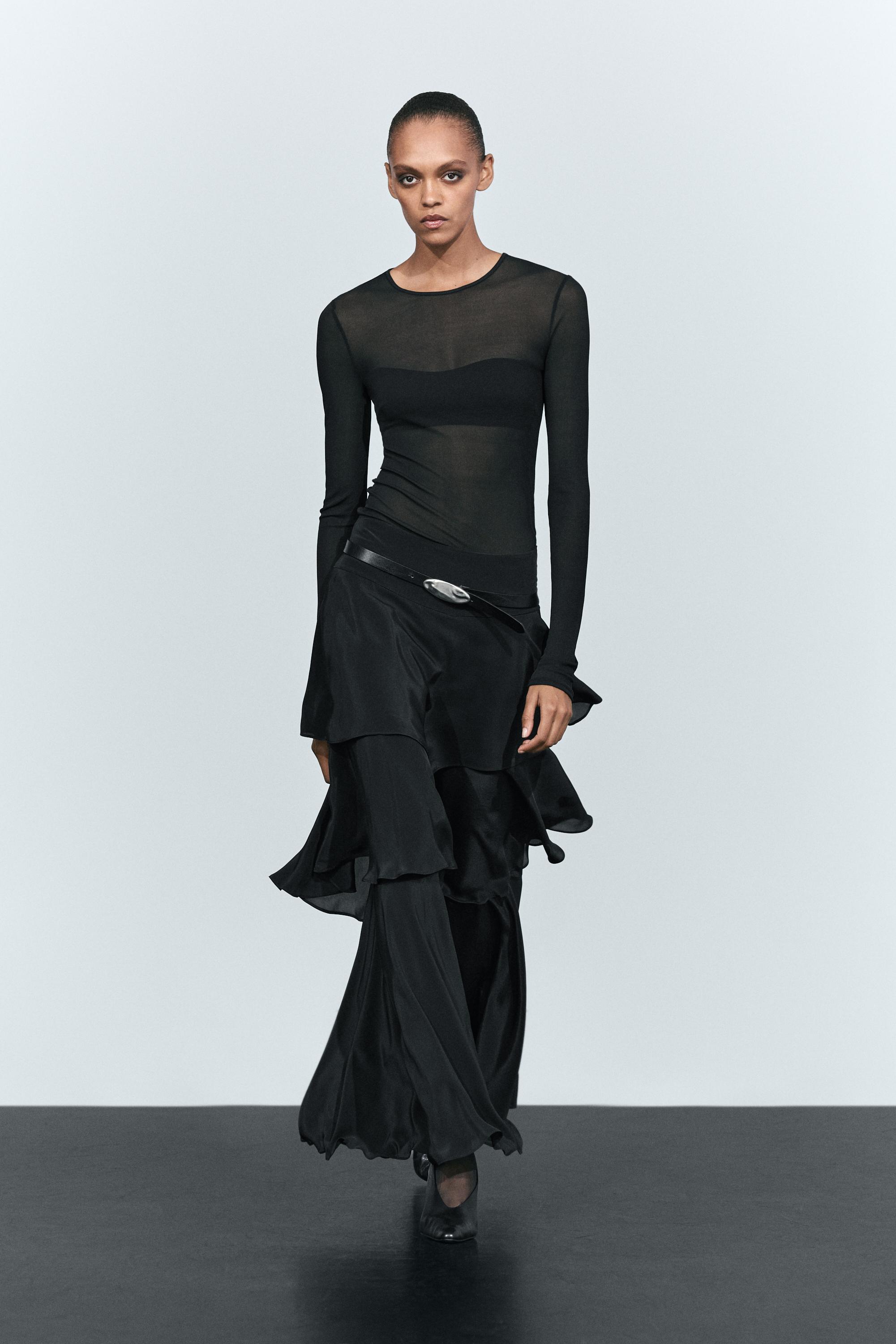 Jupe culotte fluide détail volants