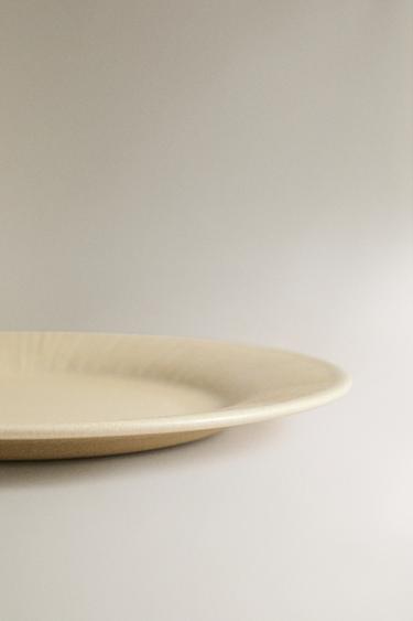 ASSIETTE À DESSERT GRÈS RAYÉE - Beige foncé de Zara - Image 3