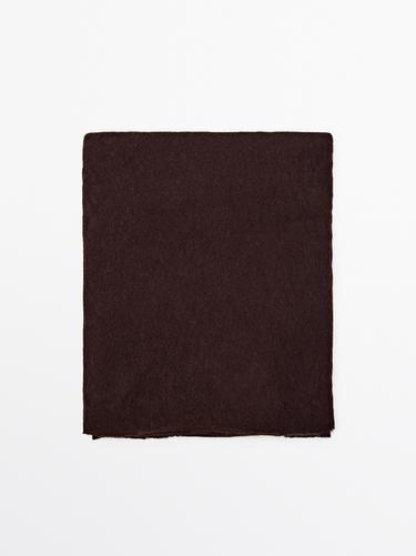 Zara 100% cashmere scarf - white