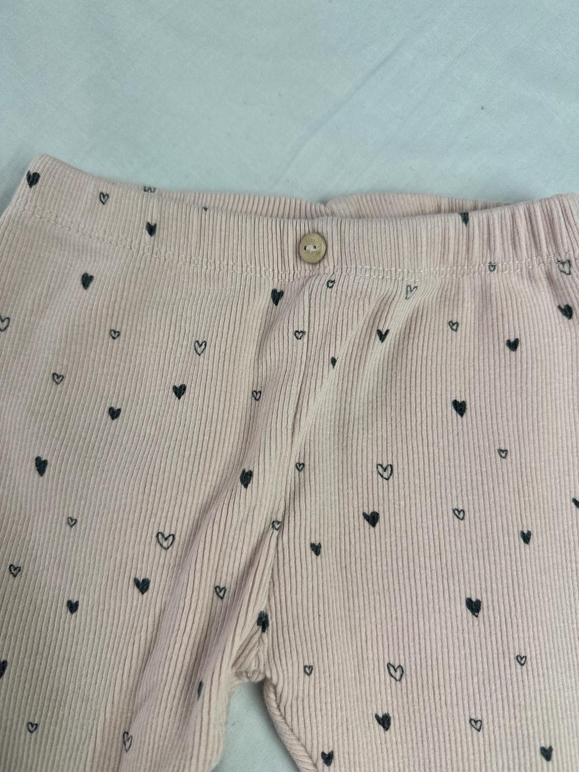 RIBBED HEART PRINT LEGGINGS WITH RUFFLES. - Image 2