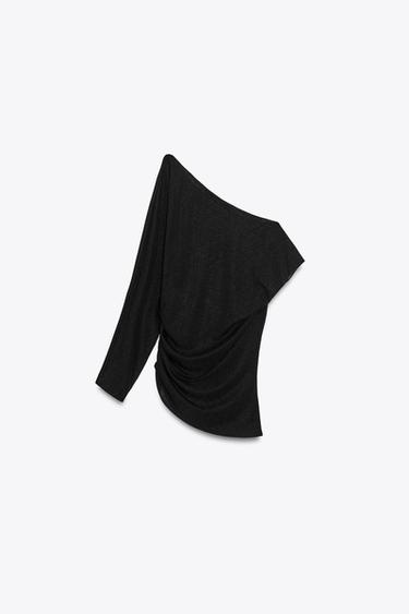 FLOWING ASYMMETRIC TOP - Black by Zara - Image 6