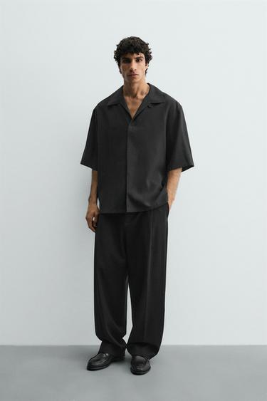 RELAXED FIT FLOWING SHIRT - Black by Zara