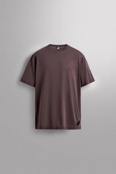 ソフトテクスチャーTシャツバーガンディZaraのソフトテクスチャーTシャツ - バーガンディ 