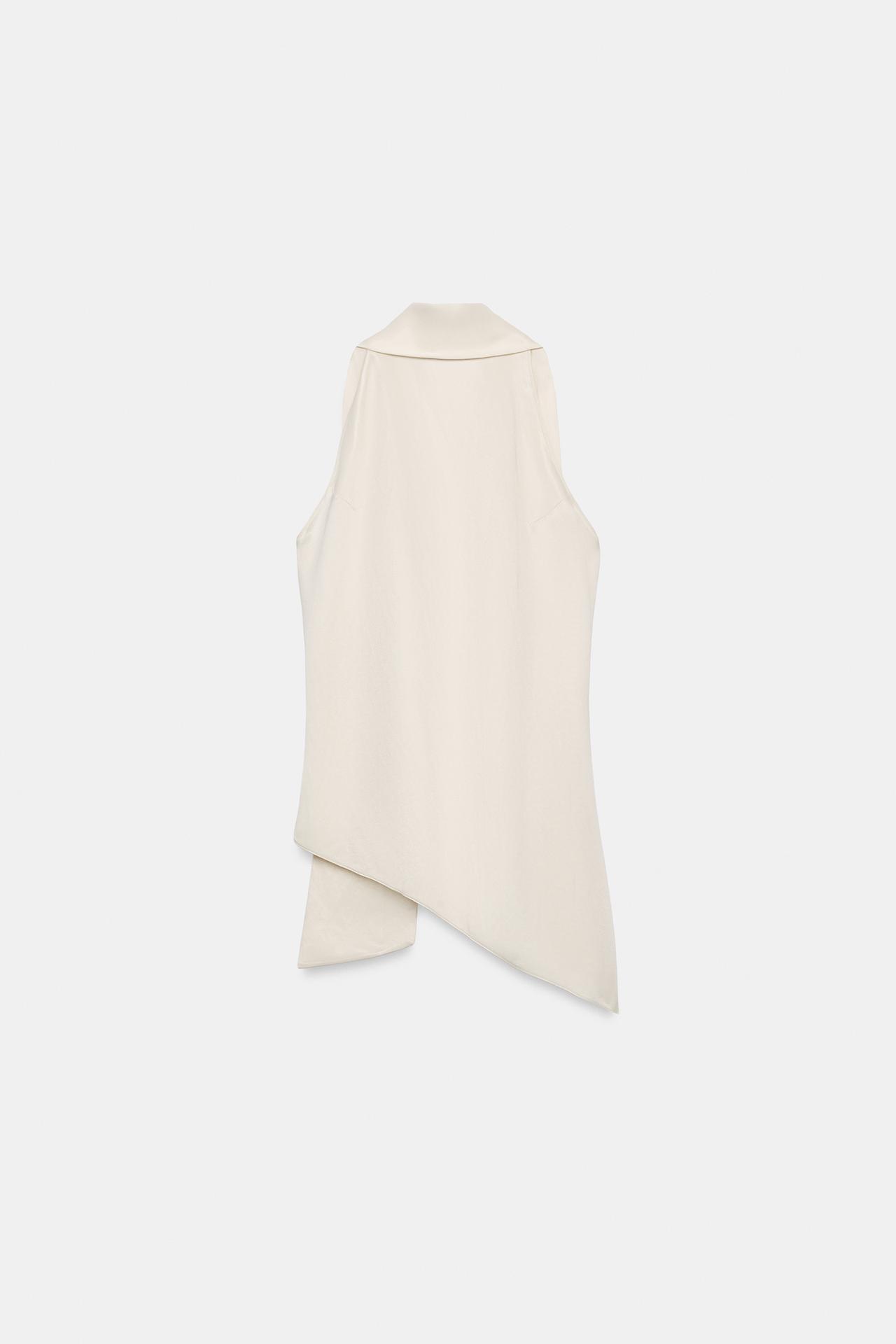 Топ ZW COLLECTION с асимметричным запа́хом