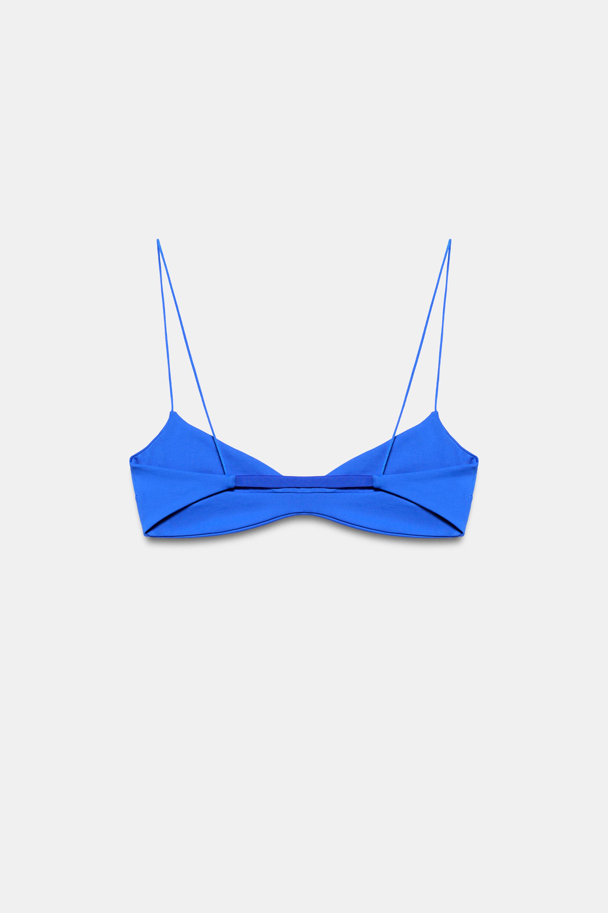 【美品】Sandlessmoon sarasa blue bikini M SEAMED BIKINI TOP - Bluish | ZARA United States