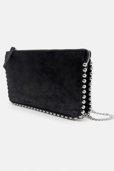 CARTERA BANDOLERA TACHAS - Negro de Zara - Imagen 0