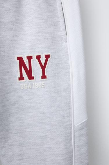 JOGGER TROUSERS WITH SIDE TAPING - Grey marl by Zara - Image 3