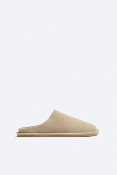LEATHER CLOGS - Sand Brown by Zara