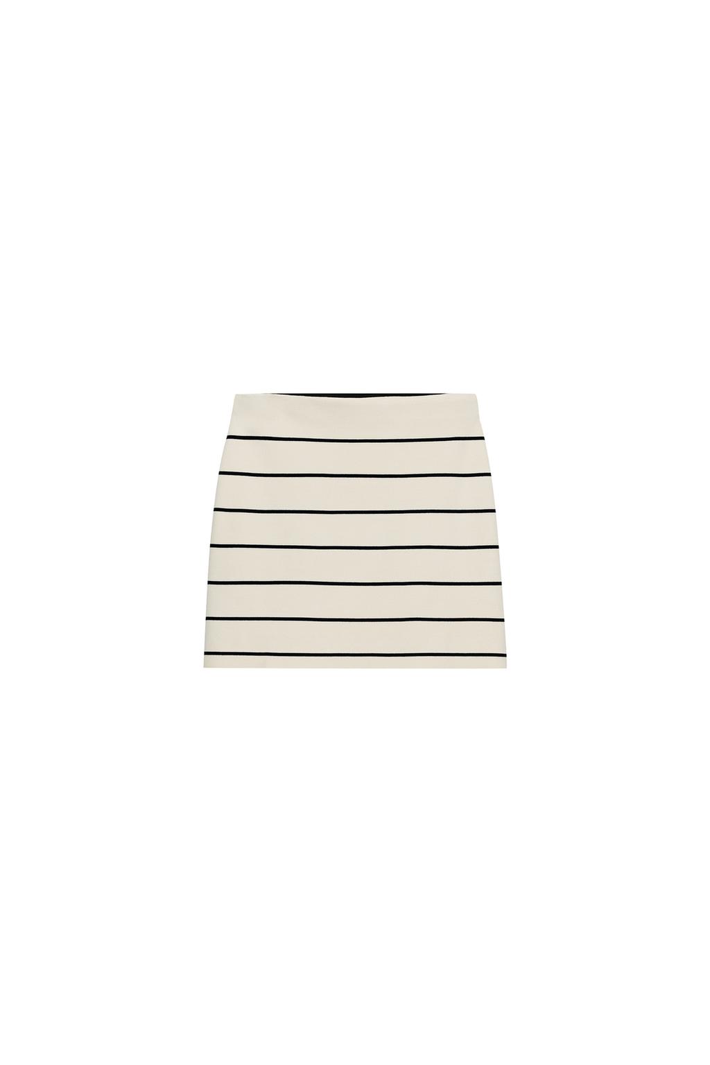 STRIPED KNIT MINI SKIRT - image 3