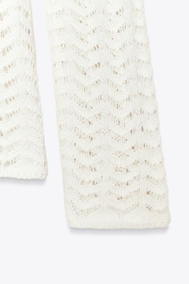TEXTURED KNIT SWEATER - White by Zara - Image 7