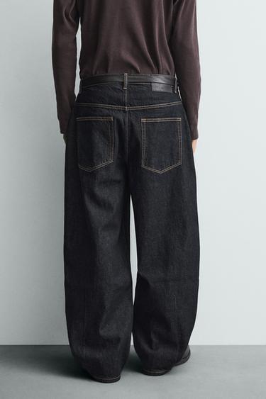 BALLOON FIT JEANS - Navy / White by Zara - Image 2