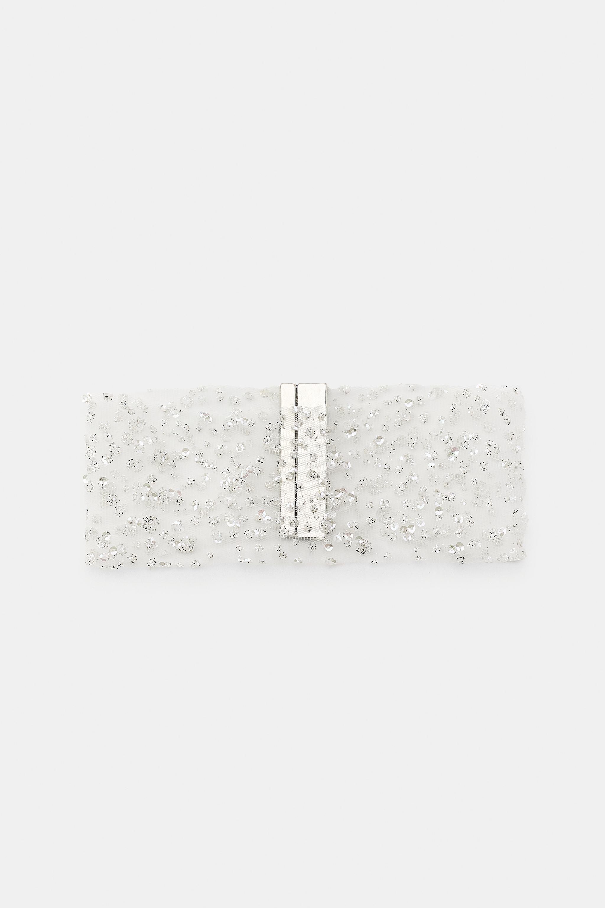 Glitter Fabric Choker Necklace by Zara