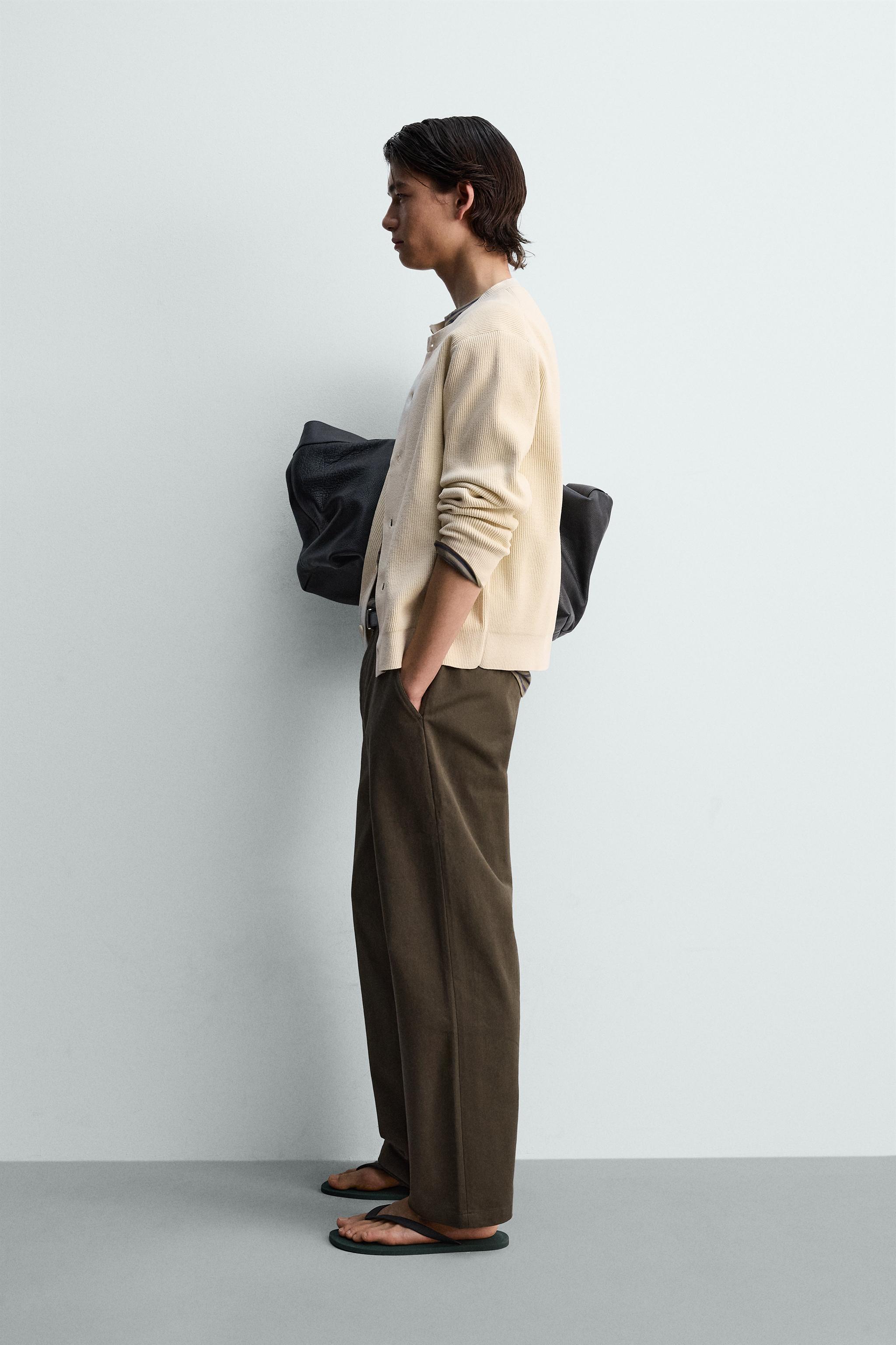 TEXTURED CHENILLE CARDIGAN - Ecru | ZARA Singapore