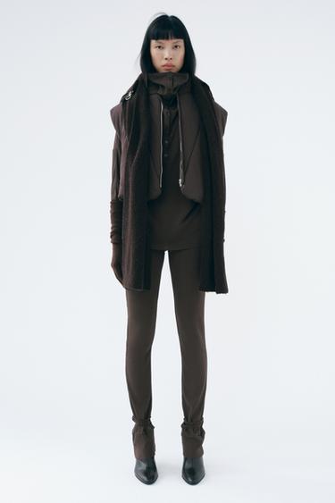 TIE HEM LEGGINGS - Brown by Zara