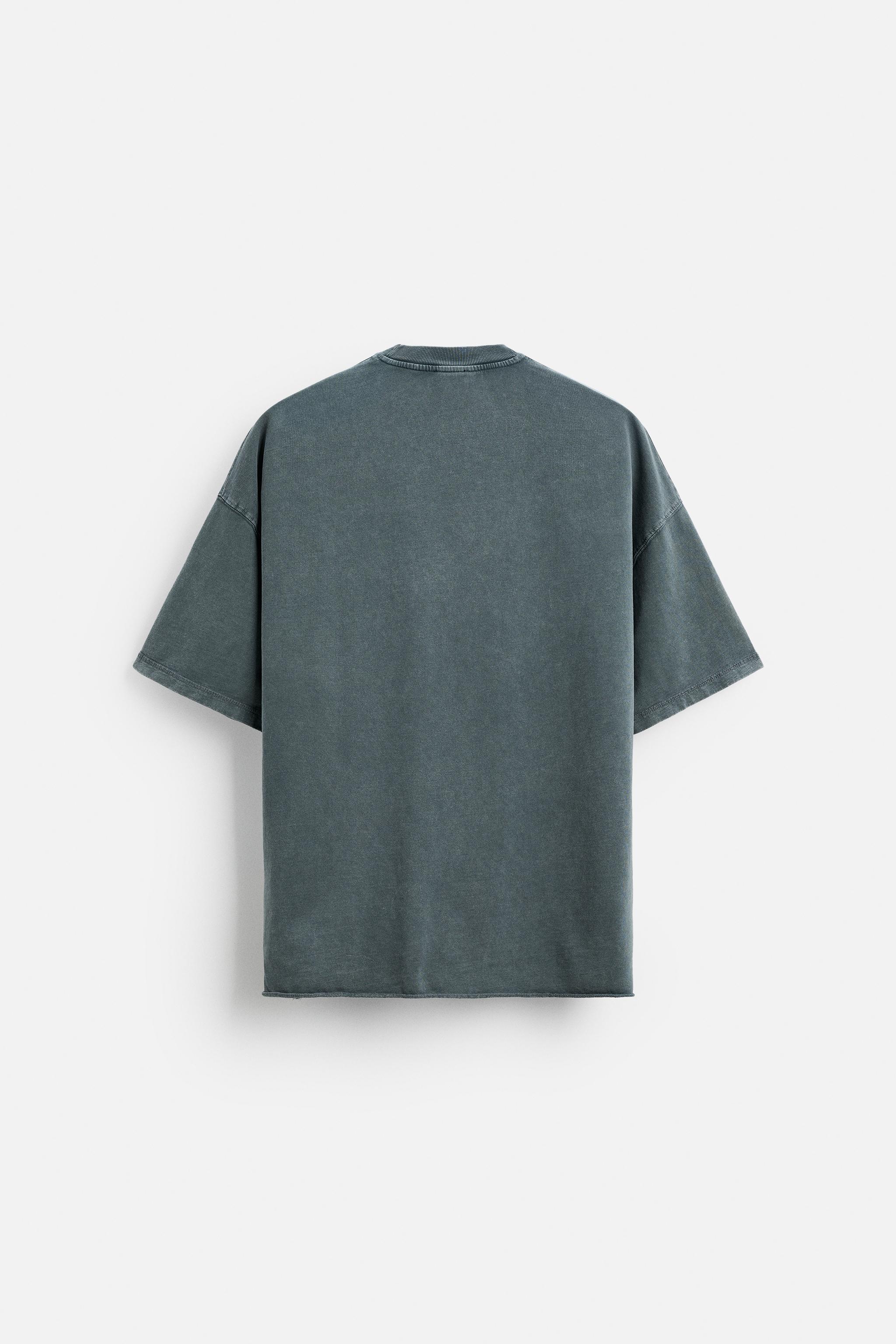 【ZARA】ウォッシュ加工リラックスフィットTシャツ4087/497/700 00962421414-e2.jpg?ts=
