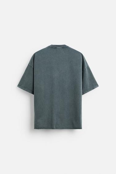 SWEAT DÉLAVÉ RELAXED FIT - bleu pétrole délavé de Zara - Image 6