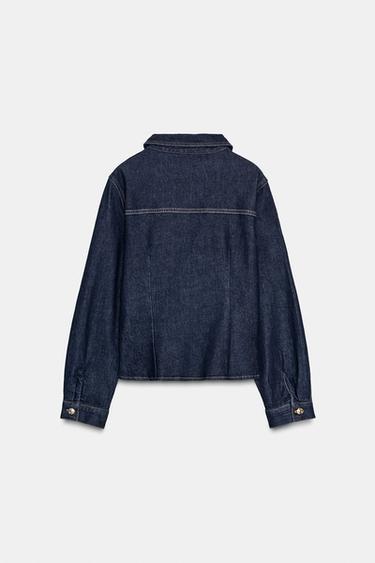 Z1975 FITTED DENIM SHIRT - Blue by Zara - Image 6