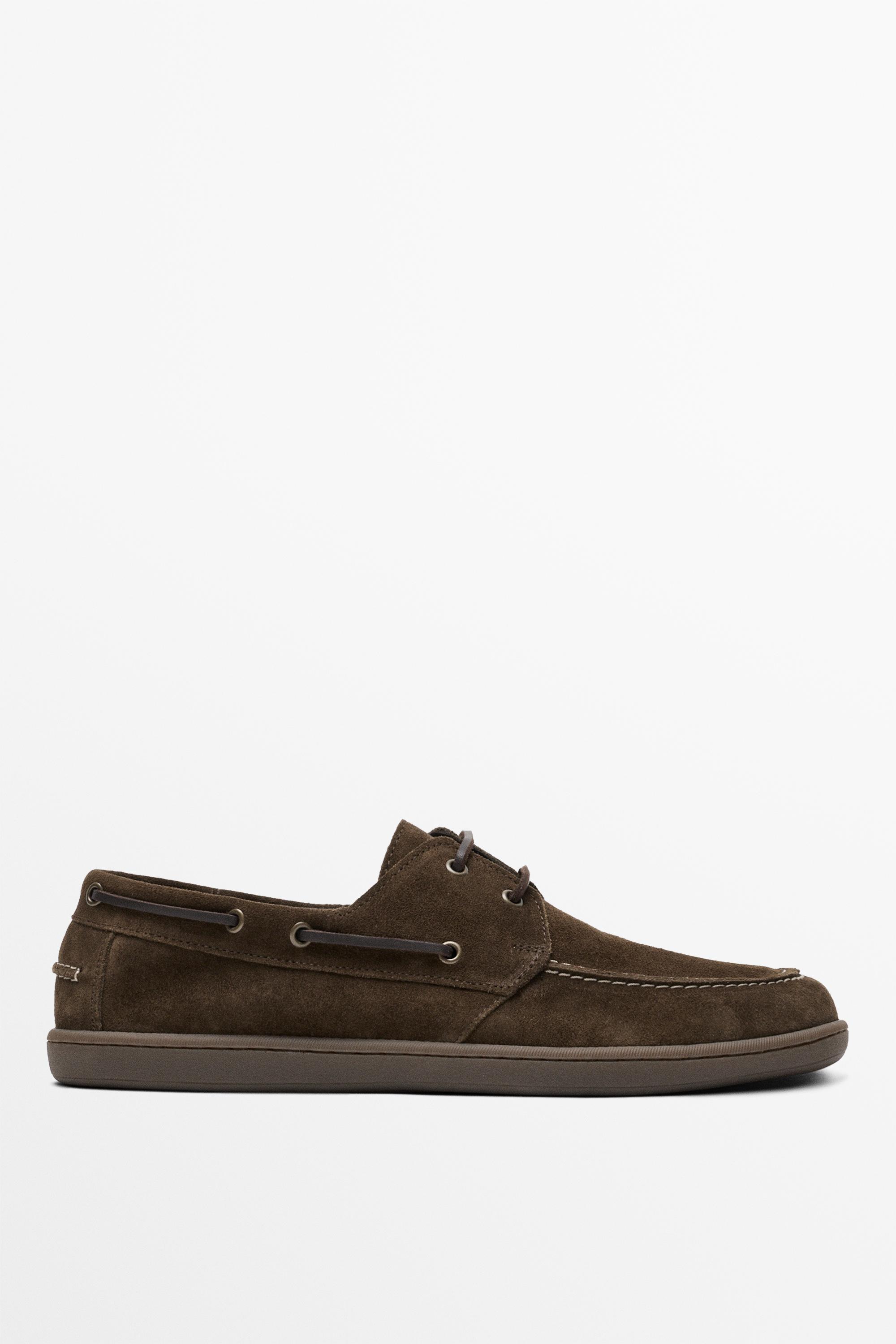 Soft leather boat shoe