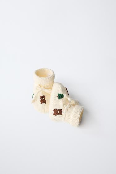 CHAUSSONS À NŒUD - Blanc écru de Zara - Image 7