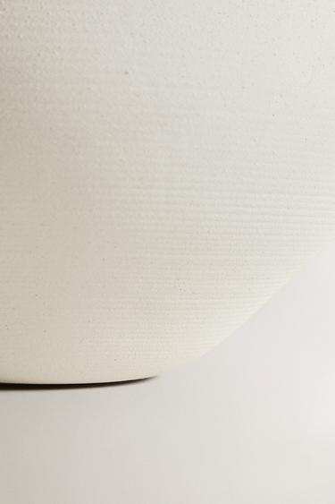 OVAL CERAMIC VASE - Ecru by Zara - Image 2