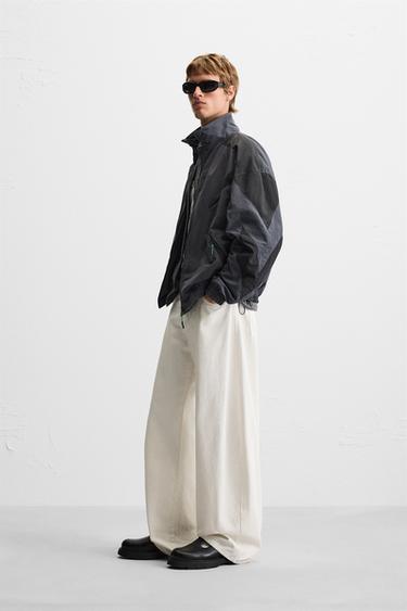 BLOUSON TECHNIQUE AVEC BLOCS DE COULEUR - bleu/noir de Zara - Image 3