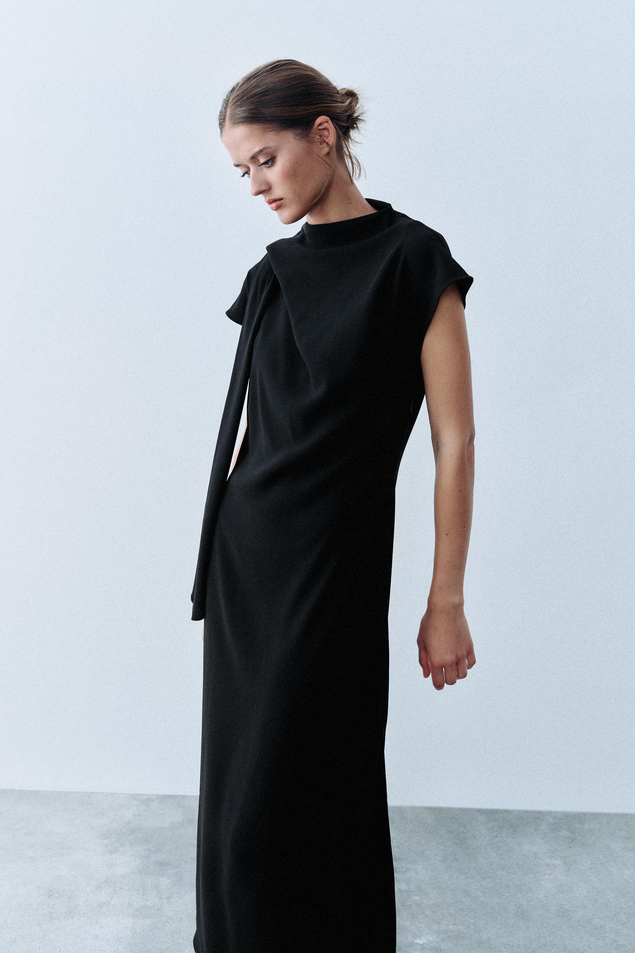 ROBE MI-LONGUE FOULARD