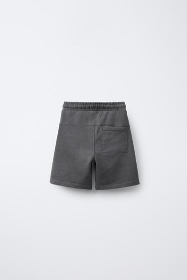 STRAIGHT FIT GARMENT DYED BERMUDA SHORTS - Anthracite grey by Zara - Image 1