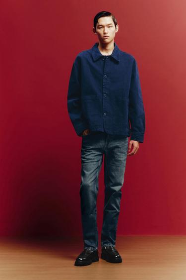 TEXTURED OVERSHIRT WITH POCKETS - Bluish by Zara