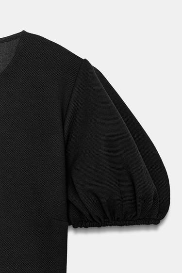 TOP À MANCHES BOUFFANTES - Noir de Zara - Image 8