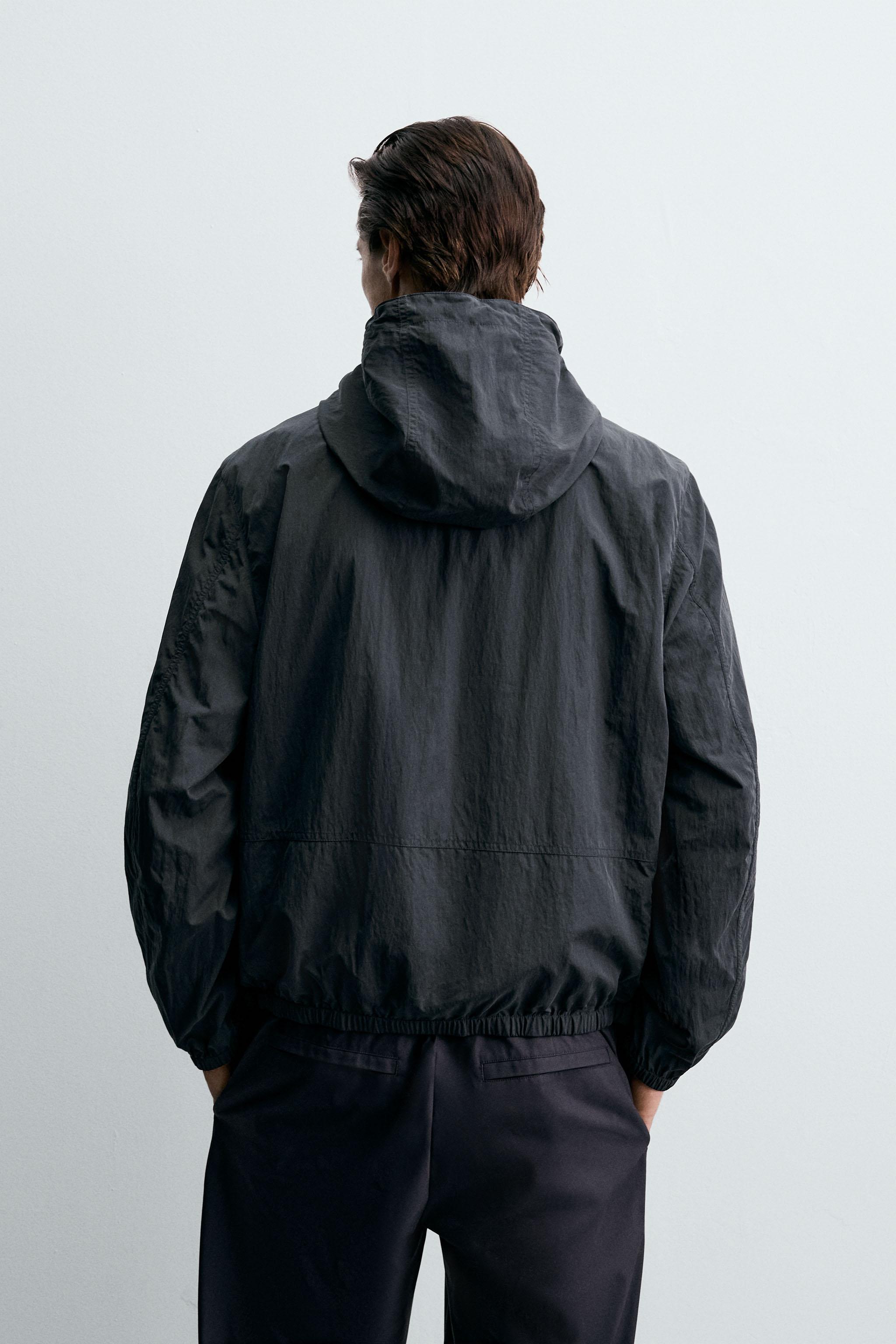 LIGHTWEIGHT WATER-REPELLENT TECHNICAL JACKET - Dark navy | ZARA