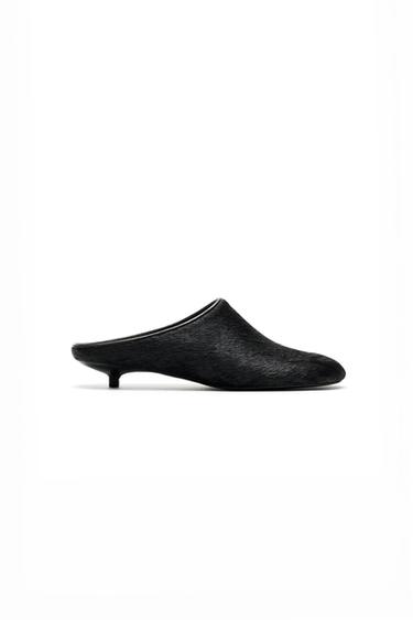 Low-heel leather mule - LIMITED EDITION — Black 1