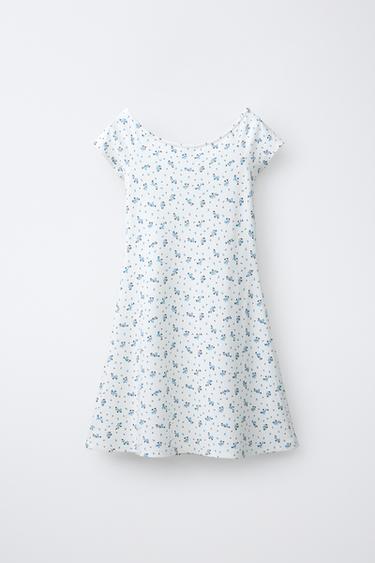 ROBE EN PONTI ROMA IMPRIMÉE - Bleu / Blanc de Zara - Image 1