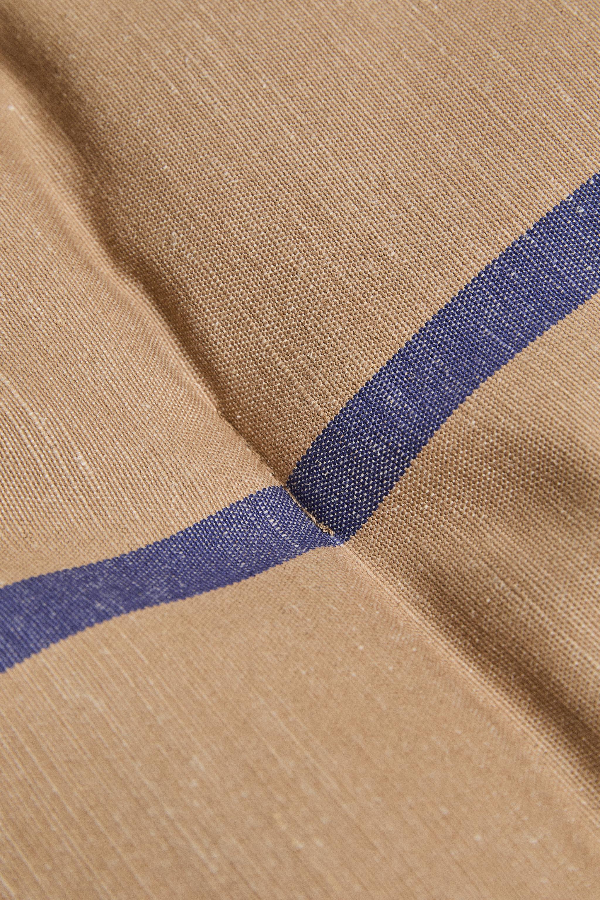 STRIPED LINEN AND COTTON TOPPER