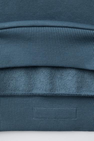 SWEAT À INSCRIPTION FLOQUÉE - Bleu de Zara - Image 3