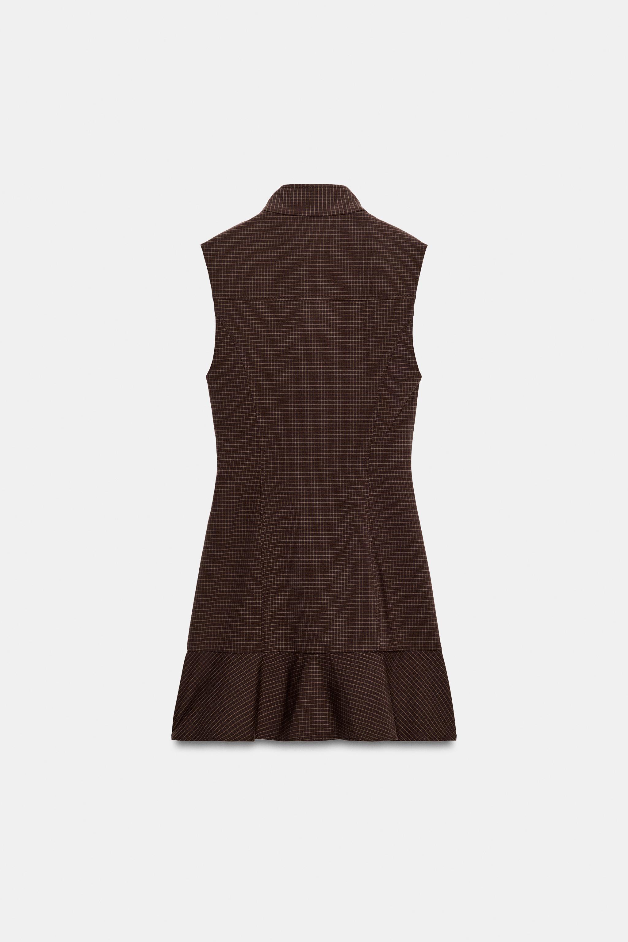 ROBE COURTE carreaux volant
