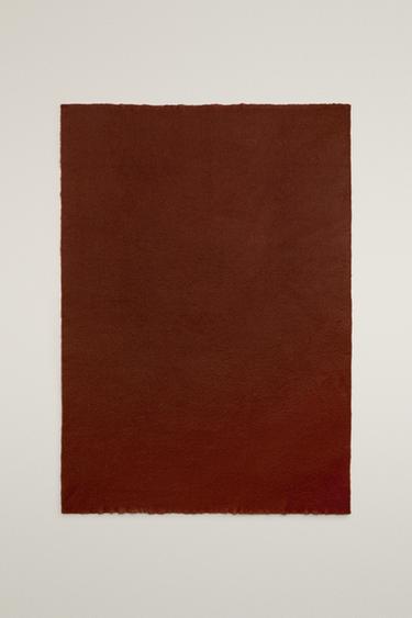 BRUSHED EFFECT BLANKET - Brick by Zara - Image 0