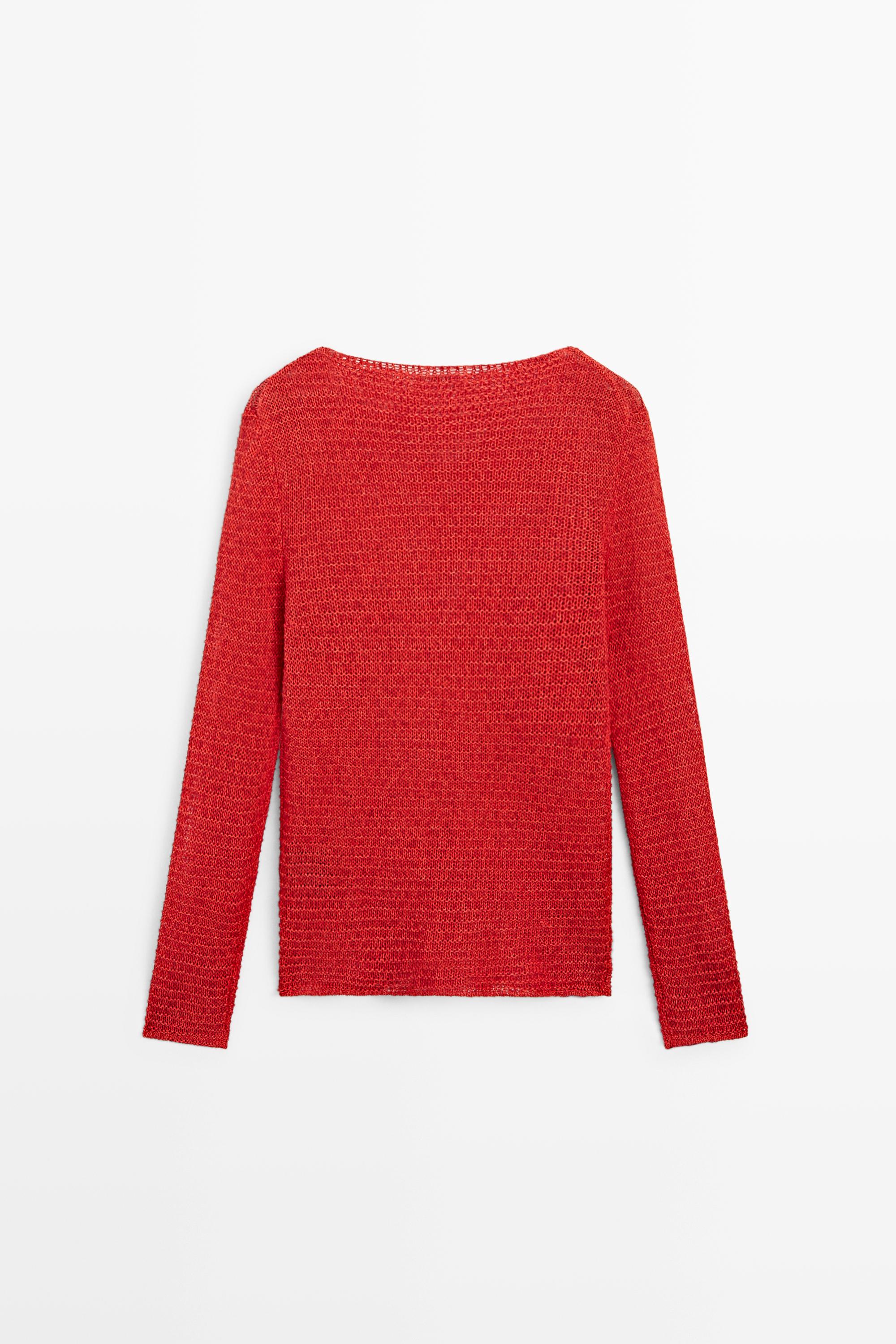 Pull en maille col bateau