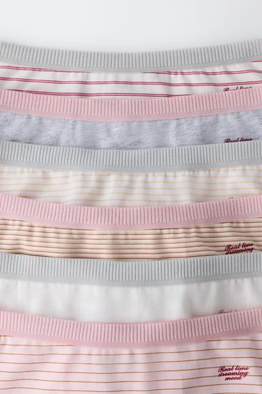 6-14 ANS/ LOT DE SIX CULOTTES À RAYURES - Multicolore de Zara - Image 1