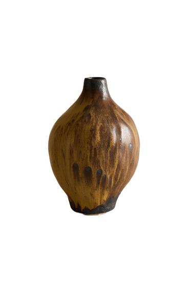 Zara IRREGULAR CERAMIC VASE - Dark yellow
