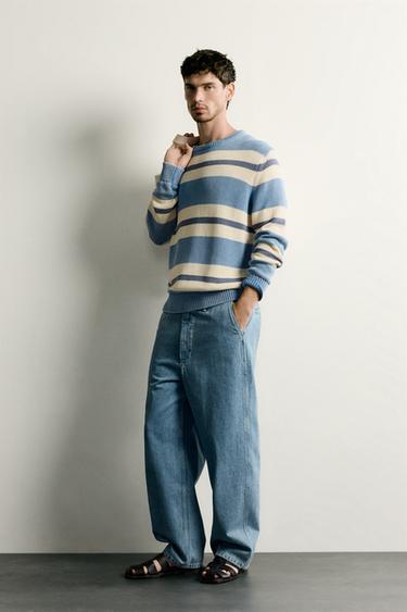 Zaras CHINOS I DENIM STRAIGHT FIT - Ljusblå - Bild 0