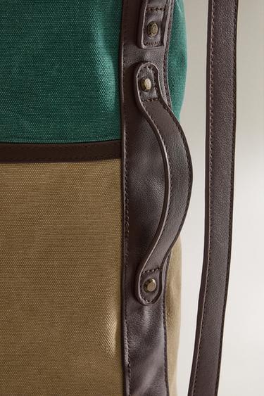 SAC EN TISSU GOLF - Écru / Vert de Zara - Image 4