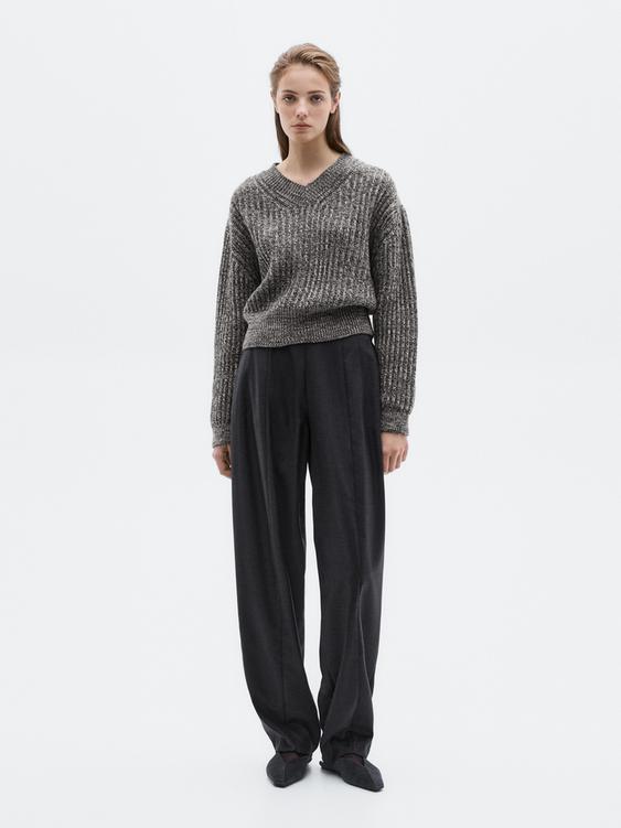 Flecked knit wool sweater - LIMITED