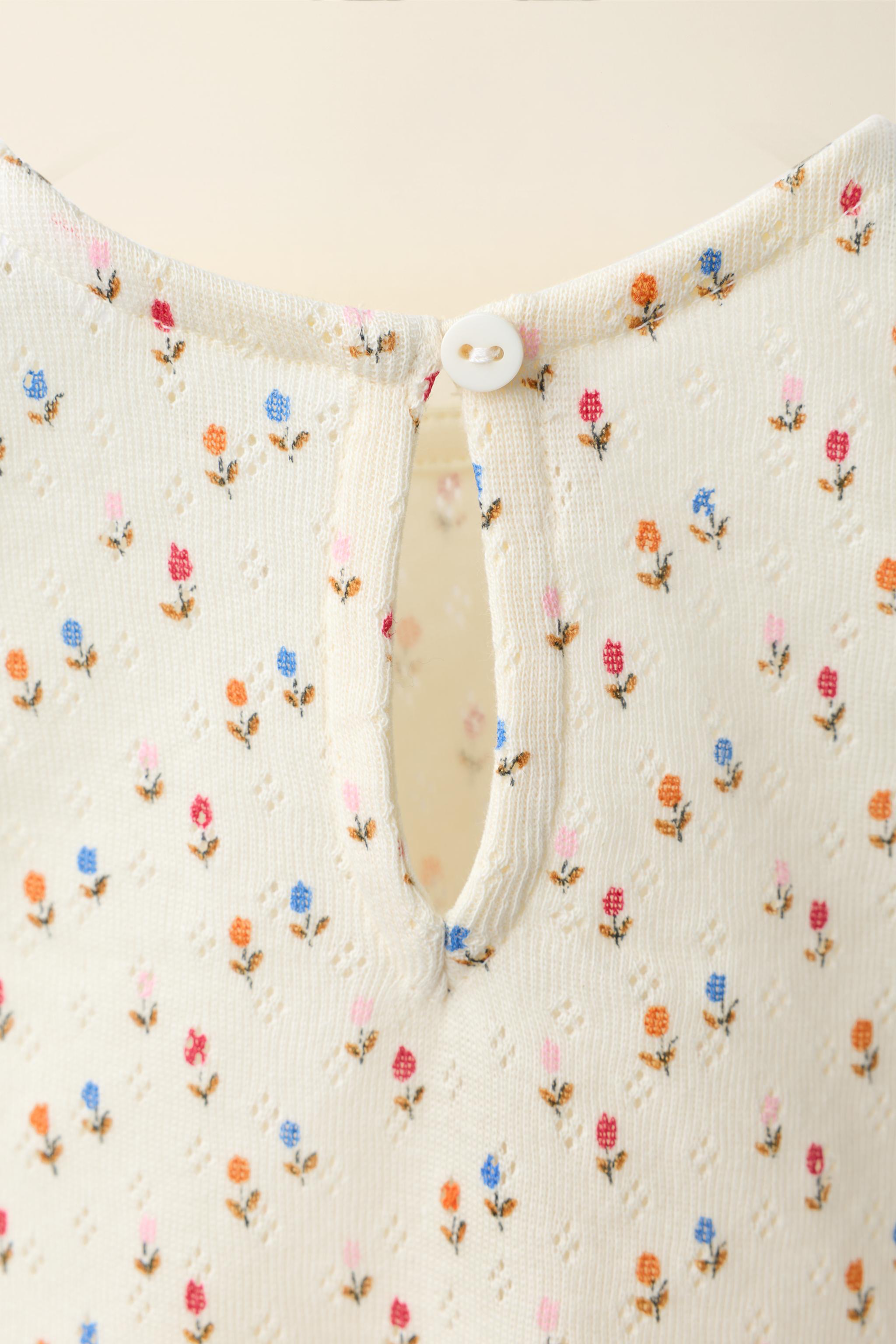 Детские футболки Zara TULIP POINTELLE T-SHIRT CREATED BY CARAMEL LONDON X — фото 6