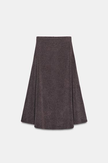 SOFT CAPE SKIRT - brown vigore by Zara